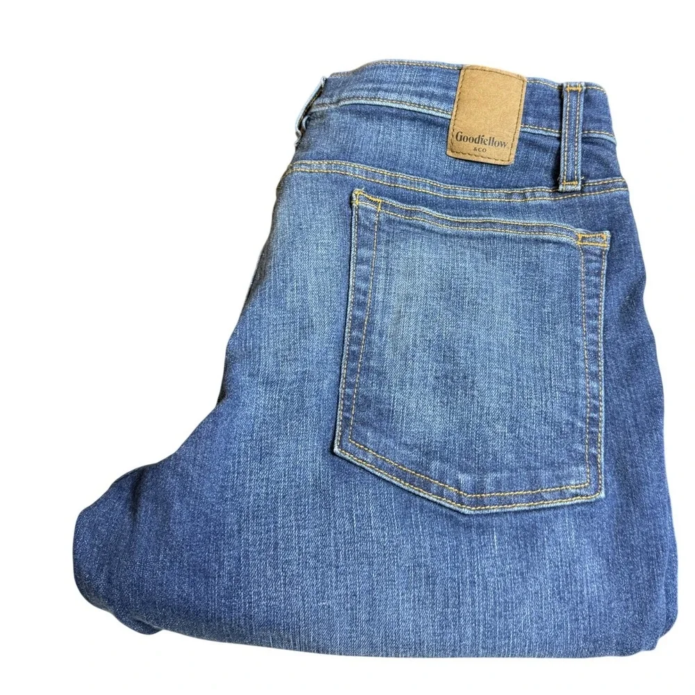 Goodfellow Co Total Flex‎ Mens Blue Distressed Slim Straight Jeans Size 32x30